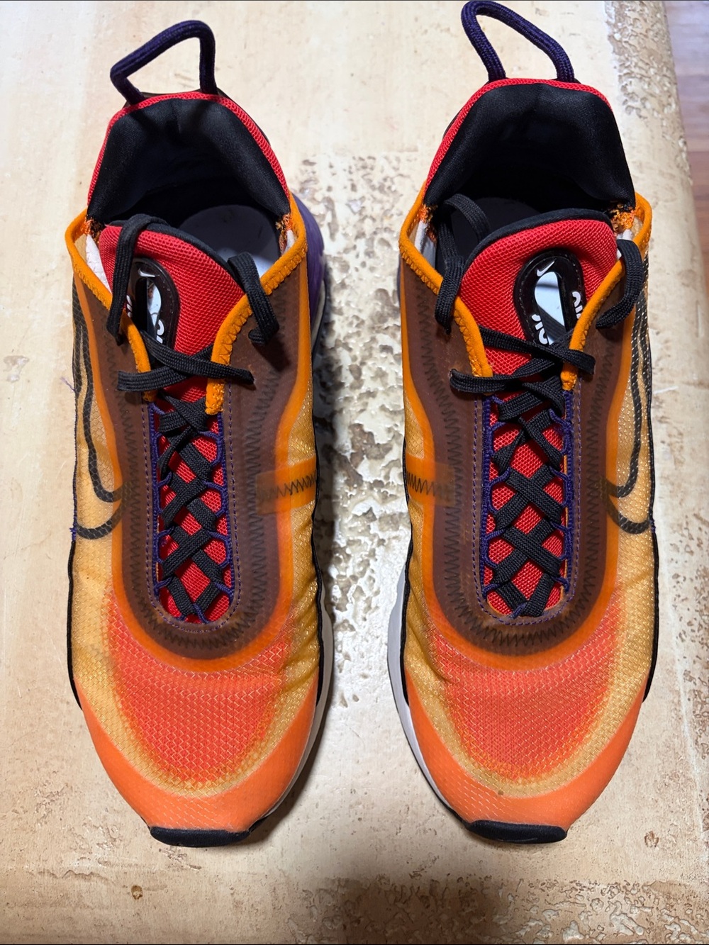 Nike Men's Sneakers in Orange, Red and Purple